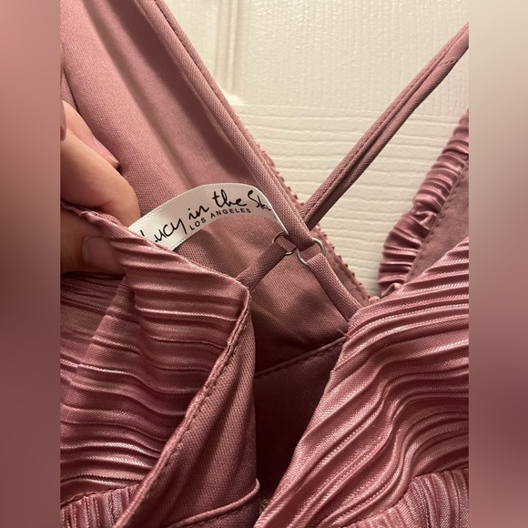 Lucy in the Sky Marcia Pleated Mini Dress in Pink NWOT - Picture 9 of 15